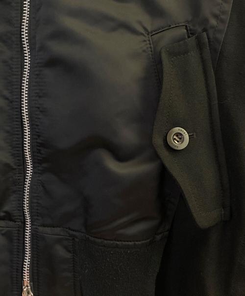 sacai（サカイ）sacai (サカイ) Nylon Mix Twil BlousonMA-1ジャケット ブラック サイズ:4の古着・服飾アイテム