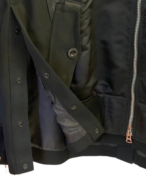 sacai（サカイ）sacai (サカイ) Nylon Mix Twil BlousonMA-1ジャケット ブラック サイズ:4の古着・服飾アイテム