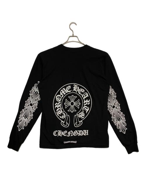CHROME HEARTS（クロムハーツ）CHROME HEARTS (クロムハーツ) CHENGDU HORSESHOE L/S T-SHIRT ブラック サイズ:Lの古着・服飾アイテム