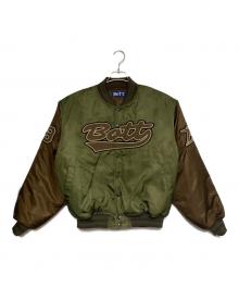 BoTT（ボット）の古着「Nylon Varsity Jacket」｜カーキ×ブラウン