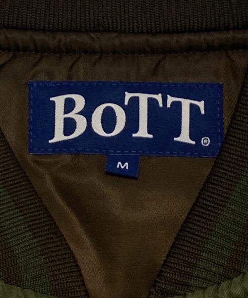 BoTT（ボット）BoTT (ボット) Nylon Varsity Jacket カーキ×ブラウン サイズ:Mの古着・服飾アイテム