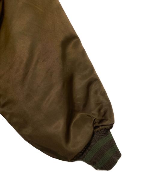 BoTT（ボット）BoTT (ボット) Nylon Varsity Jacket カーキ×ブラウン サイズ:Mの古着・服飾アイテム