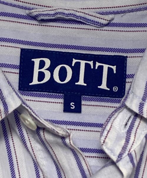 BoTT（ボット）BoTT (ボット) Printed Striped Shirt パープル サイズ:Sの古着・服飾アイテム