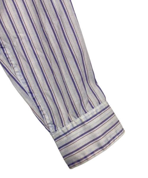 BoTT（ボット）BoTT (ボット) Printed Striped Shirt パープル サイズ:Sの古着・服飾アイテム