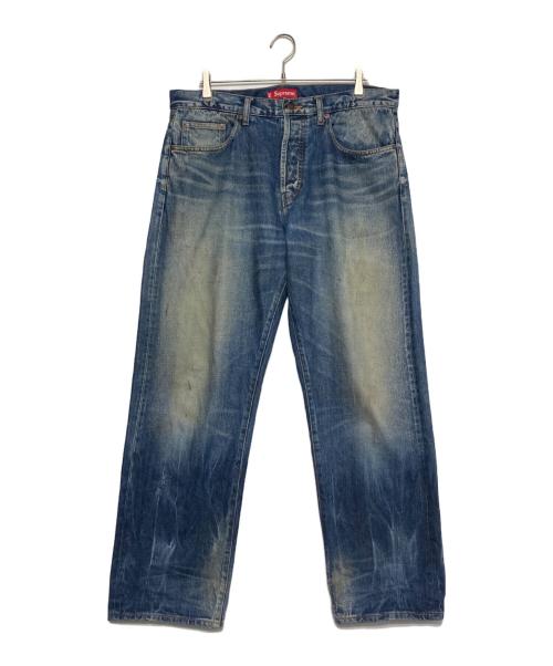 SUPREME（シュプリーム）SUPREME (シュプリーム) Distressed Loose Fit Selvedge Jean ブルー サイズ:34の古着・服飾アイテム