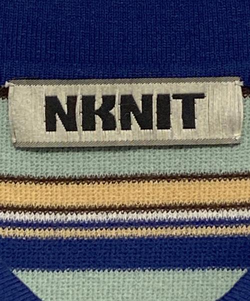 NKNIT（ンニット）NKNIT (ンニット) THE BOYFRIEND ニットポロシャツ マルチカラーの古着・服飾アイテム
