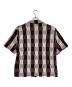 NKNIT (ンニット) CHECKER PATTERN KNIT SHIRT ホワイト×ブラウン サイズ:M：12000円