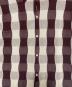 中古・古着 NKNIT (ンニット) CHECKER PATTERN KNIT SHIRT ホワイト×ブラウン サイズ:M：12000円
