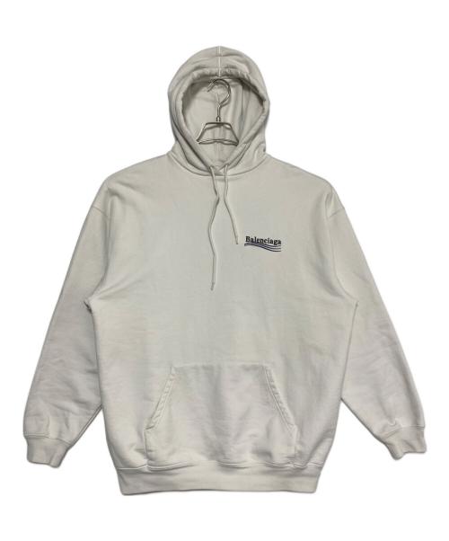 BALENCIAGA（バレンシアガ）BALENCIAGA (バレンシアガ) キャンペーンロゴ フーディー ホワイト サイズ:Sの古着・服飾アイテム