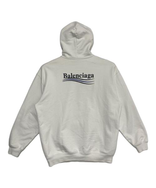 BALENCIAGA（バレンシアガ）BALENCIAGA (バレンシアガ) キャンペーンロゴ フーディー ホワイト サイズ:Sの古着・服飾アイテム