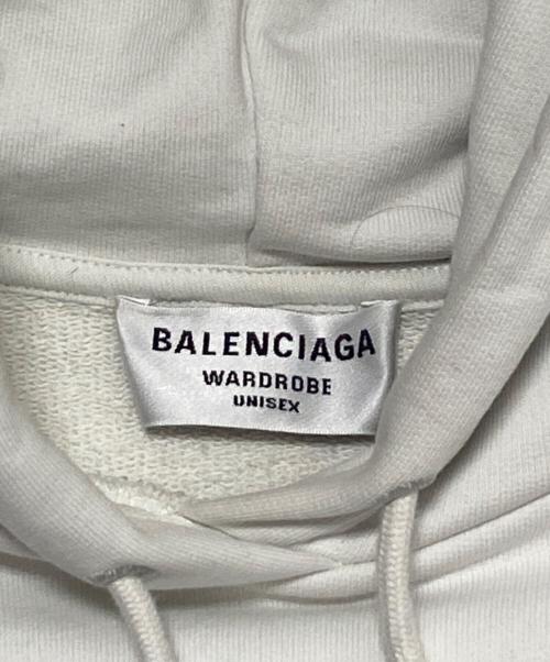 BALENCIAGA（バレンシアガ）BALENCIAGA (バレンシアガ) キャンペーンロゴ フーディー ホワイト サイズ:Sの古着・服飾アイテム