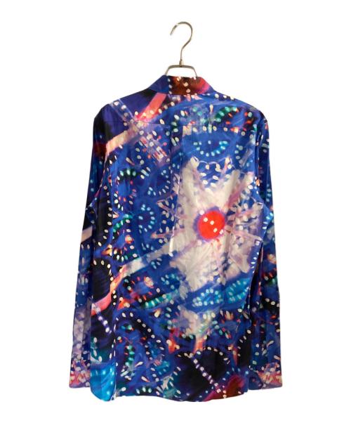 DOLCE & GABBANA（ドルチェ＆ガッバーナ）DOLCE & GABBANA (ドルチェ＆ガッバーナ) Purple Luminarie Silk Slim MARTINI Shirt ブルー サイズ:40の古着・服飾アイテム