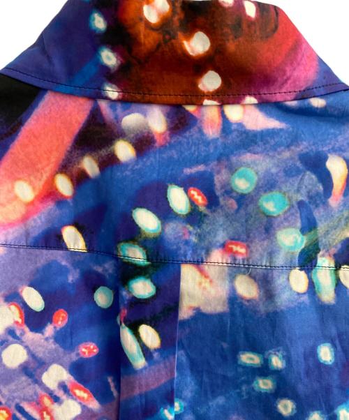 DOLCE & GABBANA（ドルチェ＆ガッバーナ）DOLCE & GABBANA (ドルチェ＆ガッバーナ) Purple Luminarie Silk Slim MARTINI Shirt ブルー サイズ:40の古着・服飾アイテム