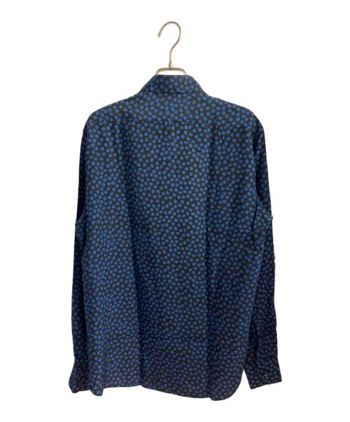 SAINTLAURENT（サンローラン）SAINTLAURENT (サンローラン) ランダムドット ロングスリーブシャツ　 ブラック×ブルー サイズ:38の古着・服飾アイテム