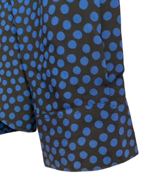 SAINTLAURENT（サンローラン）SAINTLAURENT (サンローラン) ランダムドット ロングスリーブシャツ　 ブラック×ブルー サイズ:38の古着・服飾アイテム