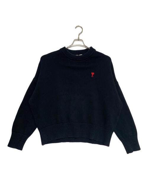 AMI Alexandre Mattiussi（アミアレクサンドルマテュッシ）AMI Alexandre Mattiussi (アミアレクサンドルマテュッシ) クルーネックニット ブラック サイズ:Ｌの古着・服飾アイテム