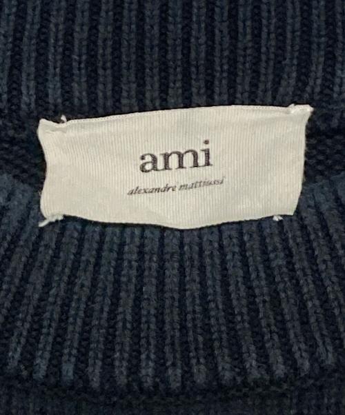 AMI Alexandre Mattiussi（アミアレクサンドルマテュッシ）AMI Alexandre Mattiussi (アミアレクサンドルマテュッシ) クルーネックニット ブラック サイズ:Ｌの古着・服飾アイテム
