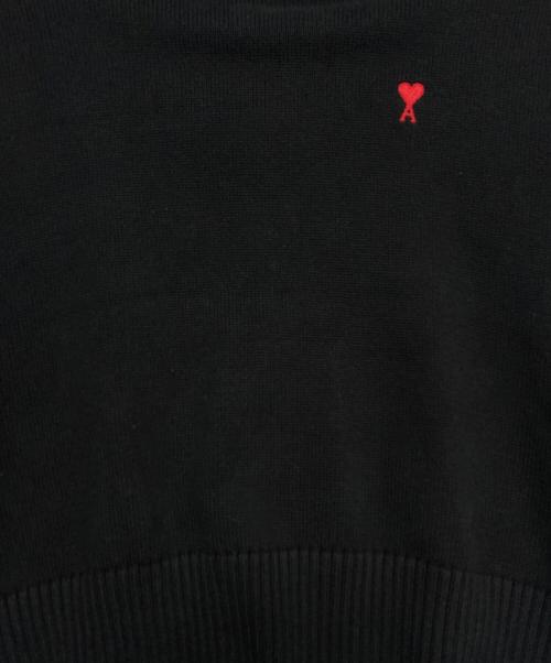 AMI Alexandre Mattiussi（アミアレクサンドルマテュッシ）AMI Alexandre Mattiussi (アミアレクサンドルマテュッシ) クルーネックニット ブラック サイズ:Ｌの古着・服飾アイテム