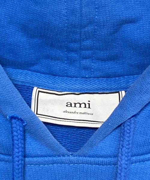 AMI Alexandre Mattiussi（アミアレクサンドルマテュッシ）AMI Alexandre Mattiussi (アミアレクサンドルマテュッシ) プルオーバーフーディー ブルー サイズ:Lの古着・服飾アイテム