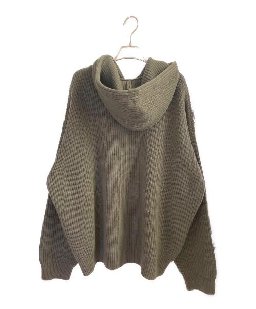 CELINE（セリーヌ）CELINE (セリーヌ) ロゴニットパーカー グリーン サイズ:Sの古着・服飾アイテム