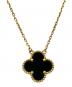 VAN CLEEF & ARPELS（ヴァンクリーフ＆アーペル）の古着「Vintage Alhambra Onyx/ヴィンテージ アルハンブラ オニキス ネックレス」
