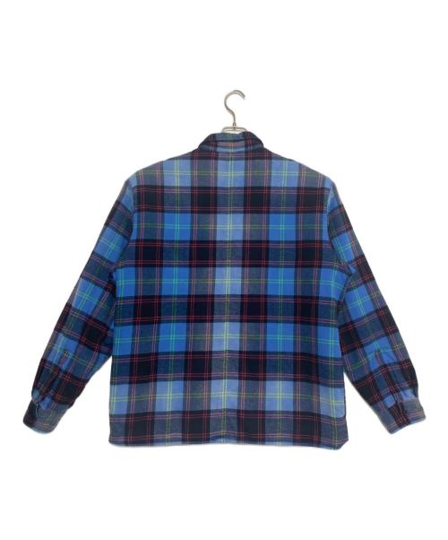 SUPREME（シュプリーム）Supreme (シュプリーム) Quilted Plaid Shirt ブラック×ブルー サイズ:Lの古着・服飾アイテム