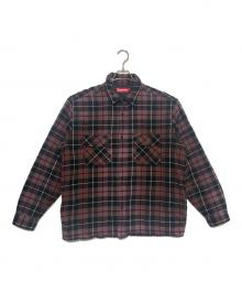 SUPREME（シュプリーム）の古着「24FW Quilted Plaid Shirt」｜ブラック×レッド