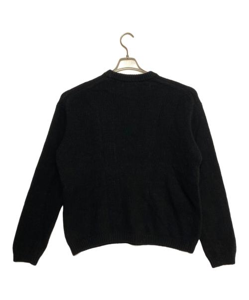 maison kitsune（メゾンキツネ）MAISON KITSUNE (メゾンキツネ) ドレスド フォックス インターシャ ウール ジャンパー ブラック サイズ:Lの古着・服飾アイテム