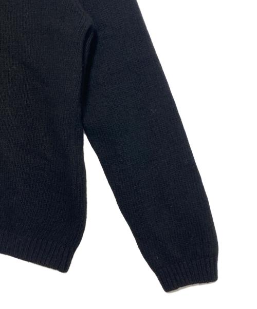 maison kitsune（メゾンキツネ）MAISON KITSUNE (メゾンキツネ) ドレスド フォックス インターシャ ウール ジャンパー ブラック サイズ:Lの古着・服飾アイテム