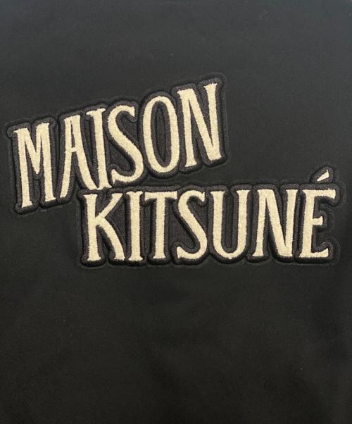 maison kitsune（メゾンキツネ）MAISON KITSUNE (メゾンキツネ) VARSITY TEDDY BLOUSON ブラック サイズ:Lの古着・服飾アイテム