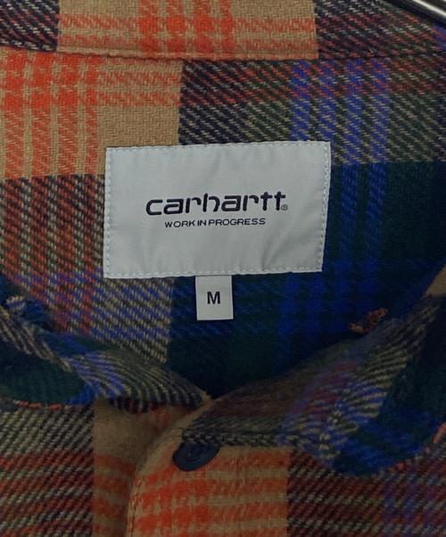 Carhartt WIP（カーハート ワーク イン プログレス）CARHARTT WIP (カーハート ワーク イン プログレス) LS Dern Shirt ブラウン×ネイビー サイズ:Mの古着・服飾アイテム