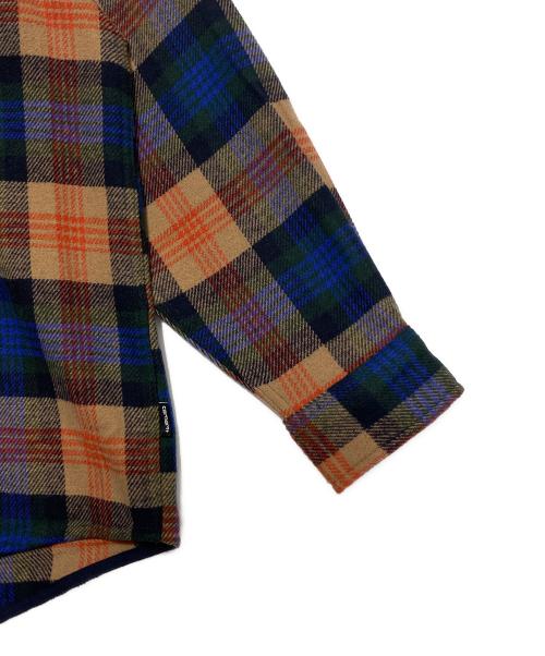 Carhartt WIP（カーハート ワーク イン プログレス）CARHARTT WIP (カーハート ワーク イン プログレス) LS Dern Shirt ブラウン×ネイビー サイズ:Mの古着・服飾アイテム