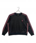 Needlesニードルズ）の古着「Track Crew Neck Shirt」｜ブラック×ピンク