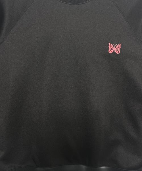 Needles（ニードルズ）Needles (ニードルズ) Track Crew Neck Shirt ブラック×ピンク サイズ:Mの古着・服飾アイテム