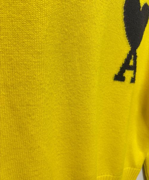 AMI Alexandre Mattiussi（アミアレクサンドルマテュッシ）AMI Alexandre Mattiussi (アミアレクサンドルマテュッシ) フロントロゴニット イエロー サイズ:Sの古着・服飾アイテム