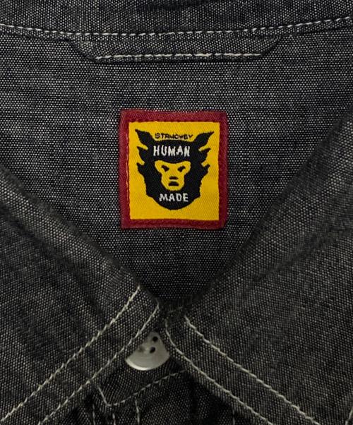 HUMAN MADE（ヒューマンメイド）HUMAN MADE (ヒューマンメイド) シャンブレーロングリーブシャツ グレー サイズ:XLの古着・服飾アイテム