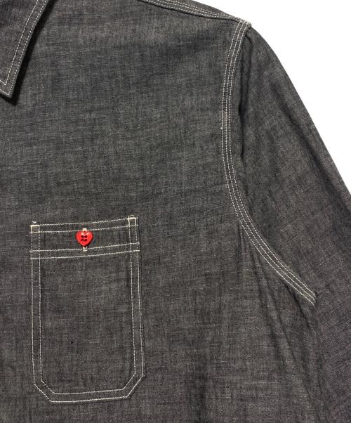 HUMAN MADE（ヒューマンメイド）HUMAN MADE (ヒューマンメイド) シャンブレーロングリーブシャツ グレー サイズ:XLの古着・服飾アイテム