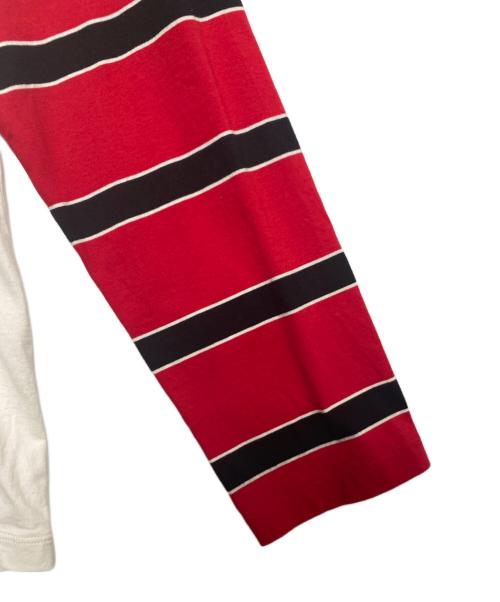 CELINE（セリーヌ）CELINE (セリーヌ) コットン ロングTシャツ ホワイト×レッド サイズ:Lの古着・服飾アイテム
