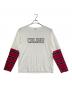 CELINE（セリーヌ）の古着「コットン ロングTシャツ」｜ホワイト×レッド