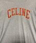 中古・古着 CELINE (セリーヌ) ロゴプリント レイヤード クルーネック長袖Tシャツ グレー サイズ:L：60000円