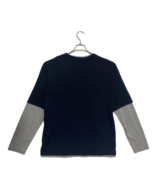 CELINE（セリーヌ）CELINE (セリーヌ) レイヤードルーズ長袖カットソー ネイビー サイズ:Lの古着・服飾アイテム
