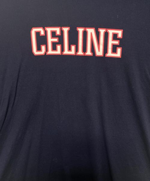 CELINE（セリーヌ）CELINE (セリーヌ) レイヤードルーズ長袖カットソー ネイビー サイズ:Lの古着・服飾アイテム