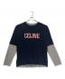 CELINE（セリーヌ）の古着「レイヤードルーズ長袖カットソー」｜ネイビー