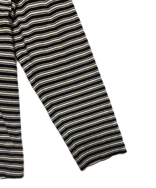 CELINE（セリーヌ）CELINE (セリーヌ) ボーダー ロングポケットカットソー ブラック×ホワイト サイズ:Lの古着・服飾アイテム