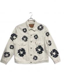 Denim Tears×LEVI'S（デニムティアーズ×リーバイス）の古着「フラワープリント デニムジャケット」｜ホワイト×ブラック