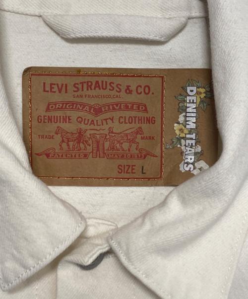 Denim Tears（デニムティアーズ）Denim Tears (デニムティアーズ) LEVI'S (リーバイス) フラワープリント デニムジャケット ホワイト×ブラック サイズ:Lの古着・服飾アイテム
