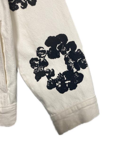 Denim Tears（デニムティアーズ）Denim Tears (デニムティアーズ) LEVI'S (リーバイス) フラワープリント デニムジャケット ホワイト×ブラック サイズ:Lの古着・服飾アイテム