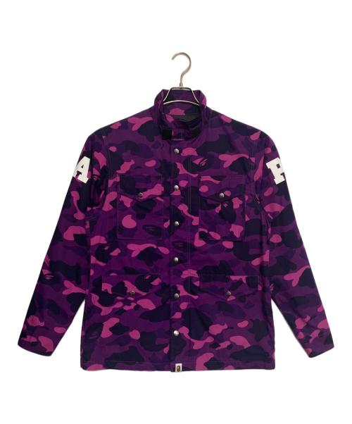 A BATHING APE（アベイシングエイプ）A BATHING APE (アベイシングエイプ) COLOR CAMO M 65 JACKET パープル サイズ:Mの古着・服飾アイテム