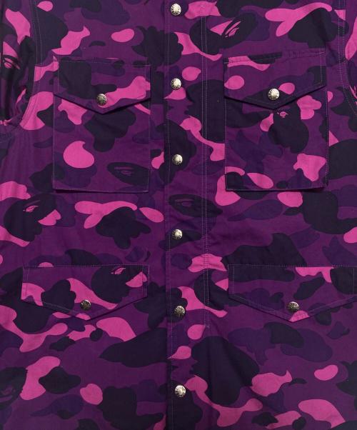 A BATHING APE（アベイシングエイプ）A BATHING APE (アベイシングエイプ) COLOR CAMO M 65 JACKET パープル サイズ:Mの古着・服飾アイテム