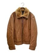BOSSボス）の古着「Padded nappa-leather jacket パデッド ナッパレザー ジャケット/50548620」｜ブラック